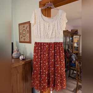 NWT sz XXL Lace & Floral Dress by Liberty Love